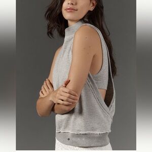 Pilcro Heather Gray Open Side Muscle Tank from Anthropologie